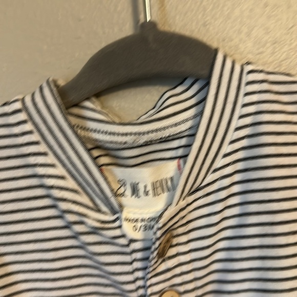 Me & Henry gray  And White Stripe Romper​ - Picture 3 of 4